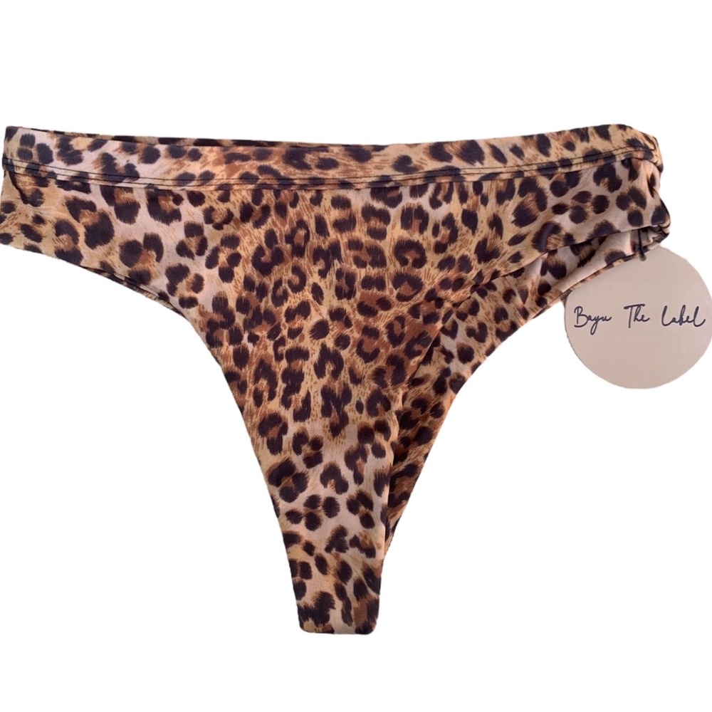 Bayu The Label Swim Leopard Print Bikini Bottoms NWT Small